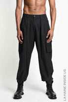 3R M1301 CARGO Oversized Lyocell Black