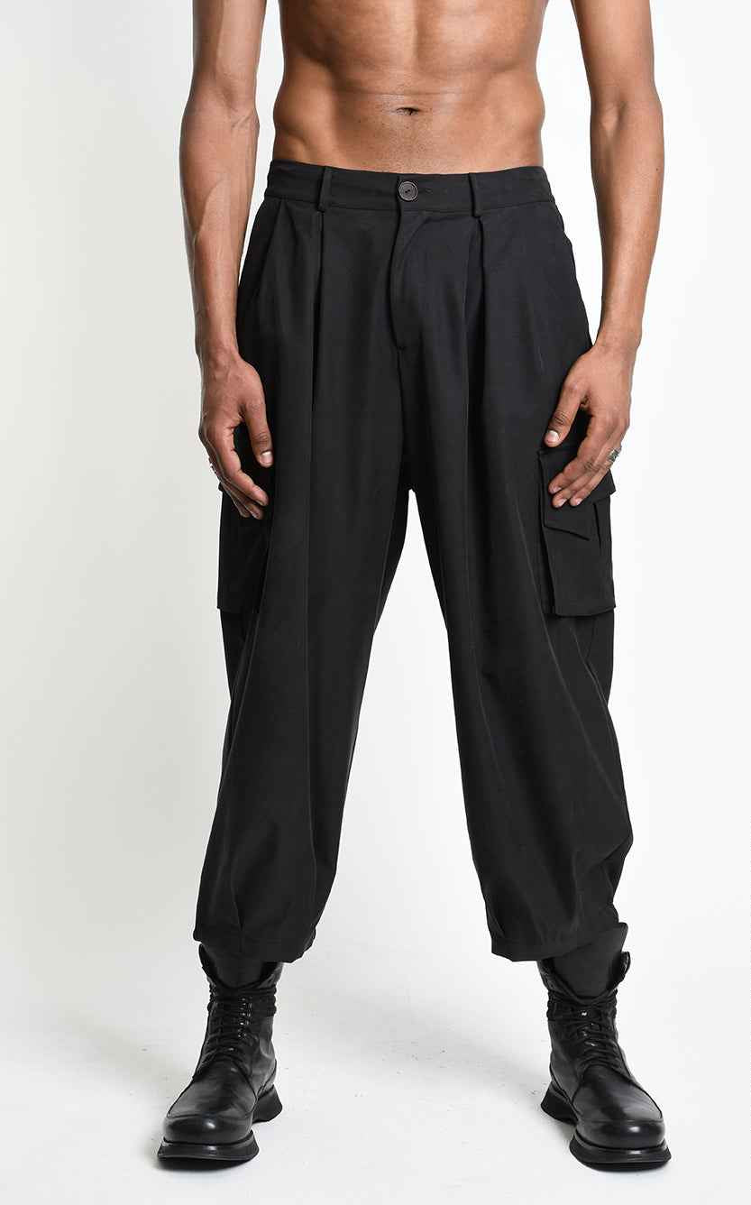 3R M1301 CARGO Oversized Lyocell Black