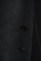 3V M1188 CARDIGAN in Corrosion-Treated Sweatshirt Fabric Black LA HAINE INSIDE US