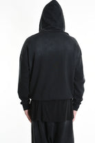 3V M1200 SWEATSHIRT Oversized Stretch with Corrosive Treatment Black TEPHRA