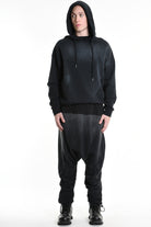 3V M1200 SWEATSHIRT Oversized Stretch with Corrosive Treatment Black TEPHRA