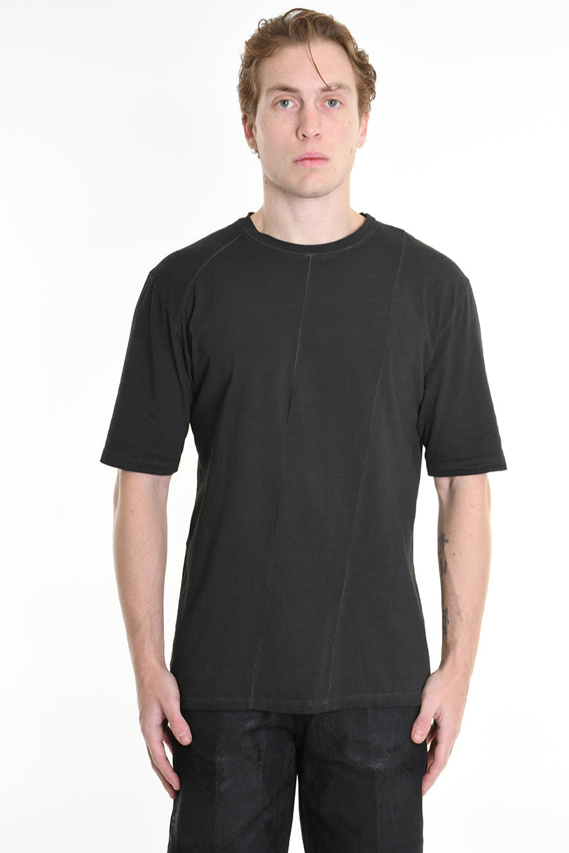 3V LM071 T-SHIRT Regular Cotton Dyed Cold Grey LA HAINE INSIDE US