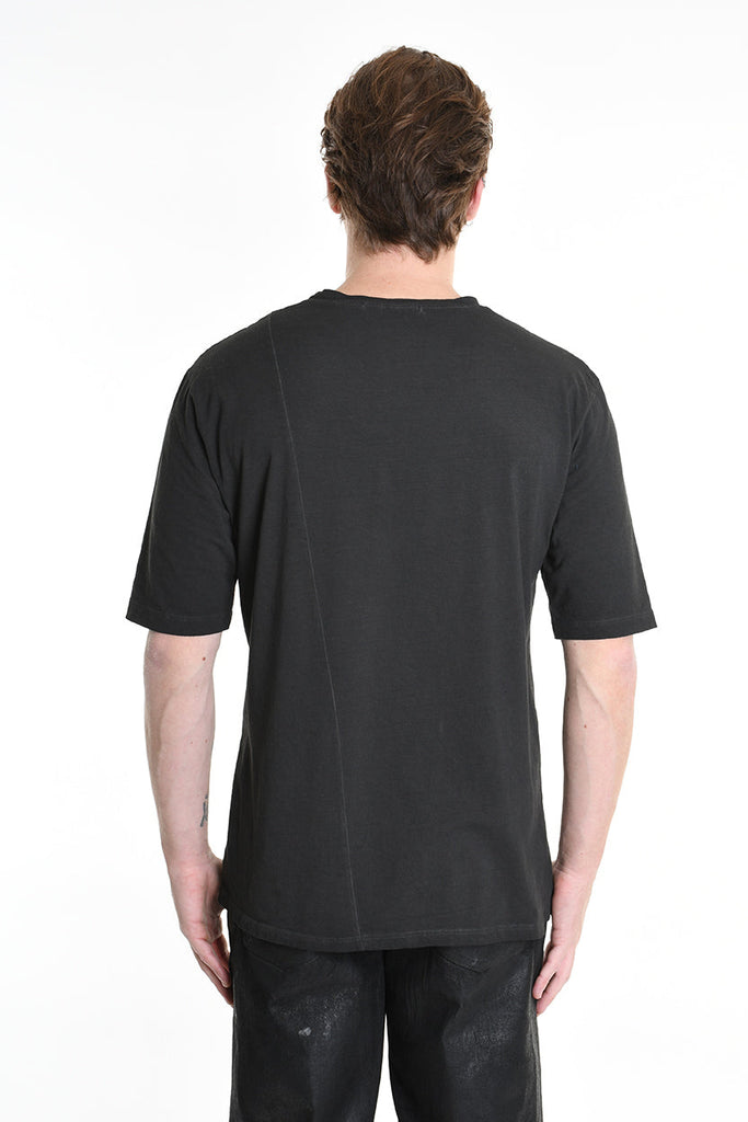 3V LM071 T-SHIRT Regular Cotton Dyed Cold Grey LA HAINE INSIDE US