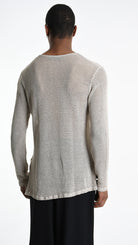 A33V M106125 SWEATER Regular Cotton Net Dyed Cold Ecru