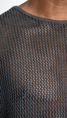 A33V M106125 SWEATER Regular Cotton Net Dyed Cold Black/Grey