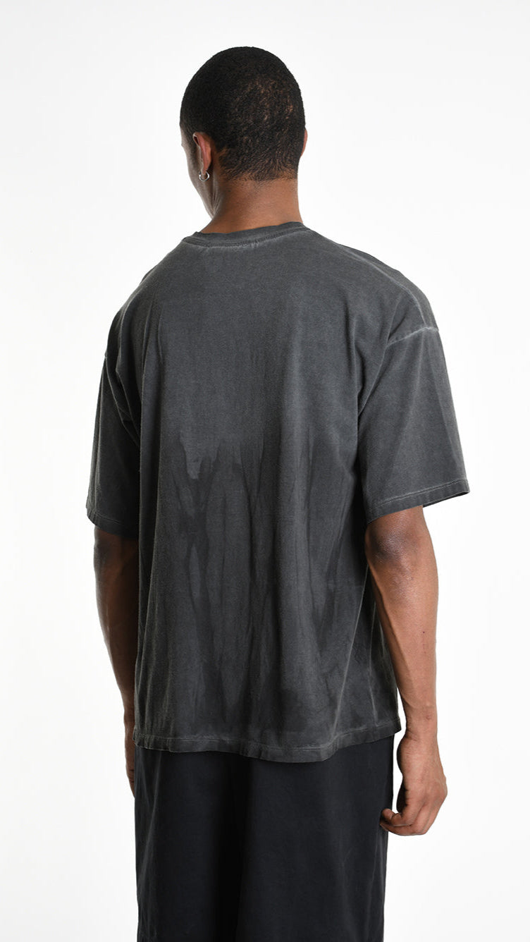 A33V M106425 T-SHIRT Over Jersey Cotton Dyed Cold Degrade Black/Grey