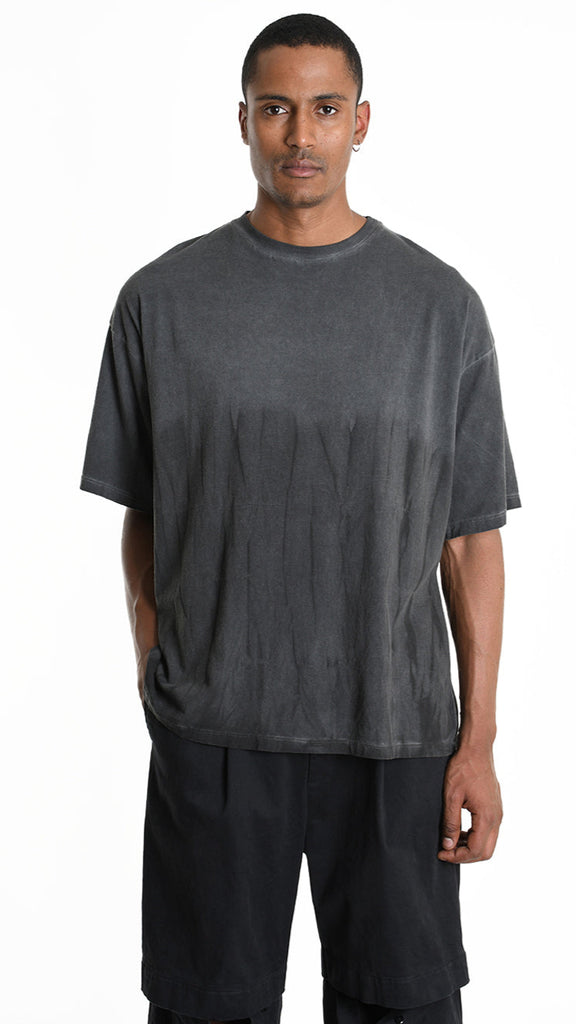 A33V M106425 T-SHIRT Over Jersey Cotton Dyed Cold Degrade Black/Grey.