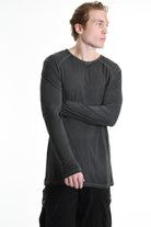 3V M1184 SWEATER Regular Lyocell Dyed Cold Black LA HAINE INSIDE US