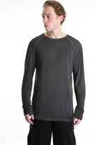 3V M1184 SWEATER Regular Lyocell Dyed Cold Black LA HAINE INSIDE US