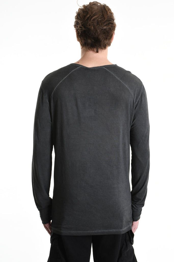 3V M1184 SWEATER Regular Lyocell Dyed Cold Black LA HAINE INSIDE US