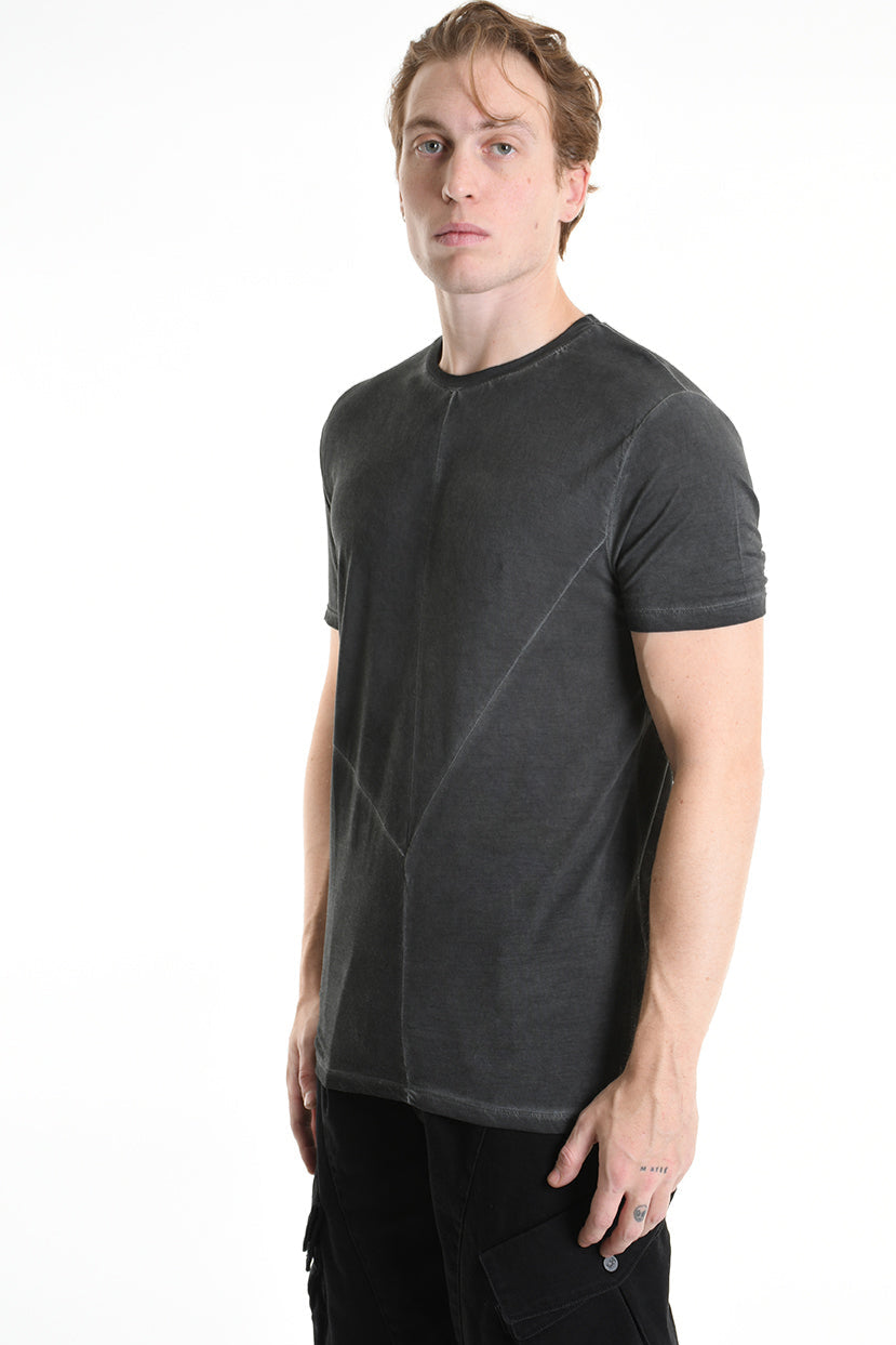 3V M1185 T-SHIRT Regular Lyocell Dyed Cold Black LA HAINE INSIDE US