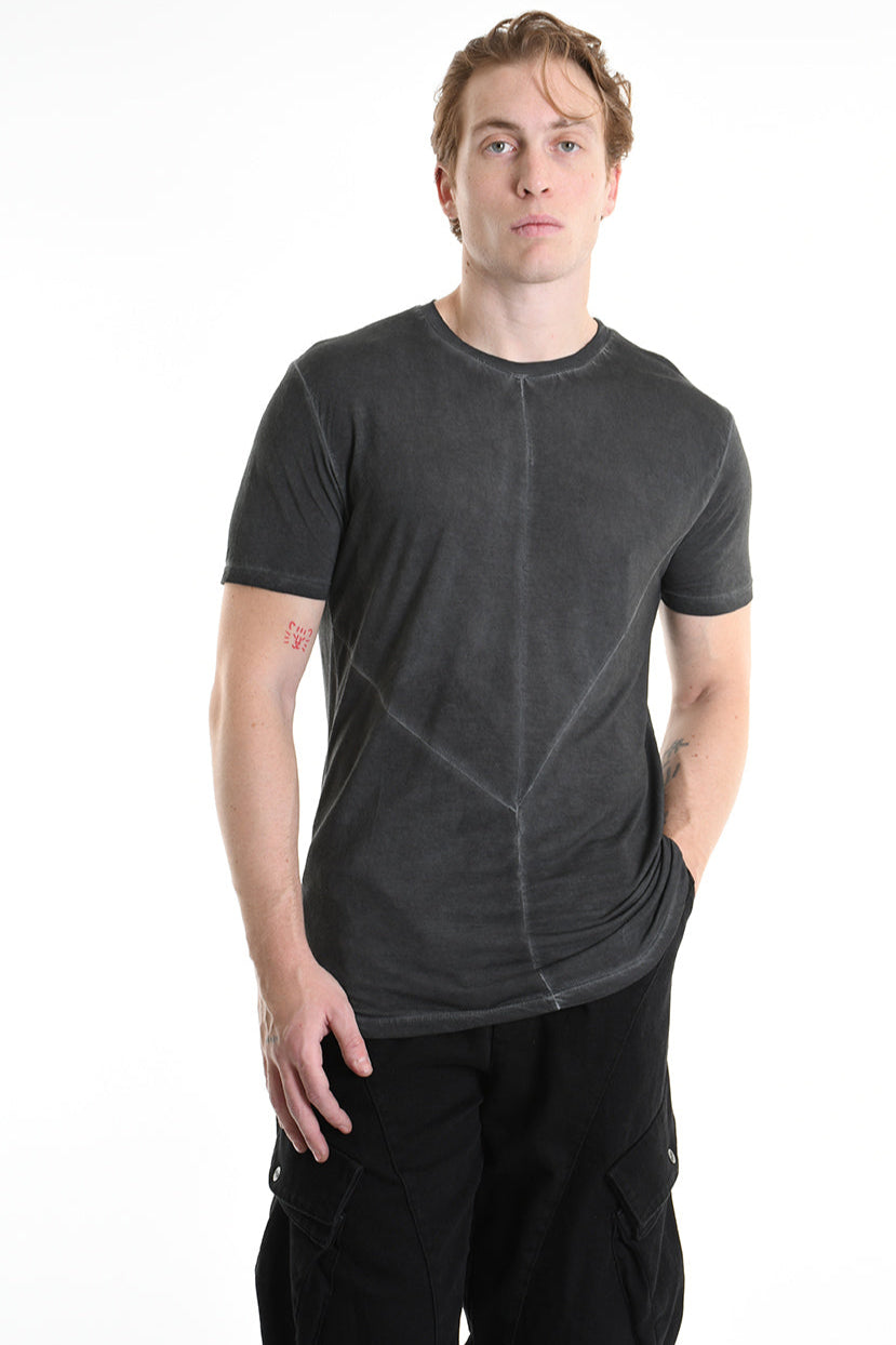 3V M1185 T-SHIRT Regular Lyocell Dyed Cold Black LA HAINE INSIDE US