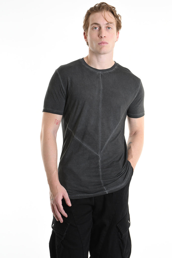 3V M1185 T-SHIRT Regular Lyocell Dyed Cold Black LA HAINE INSIDE US