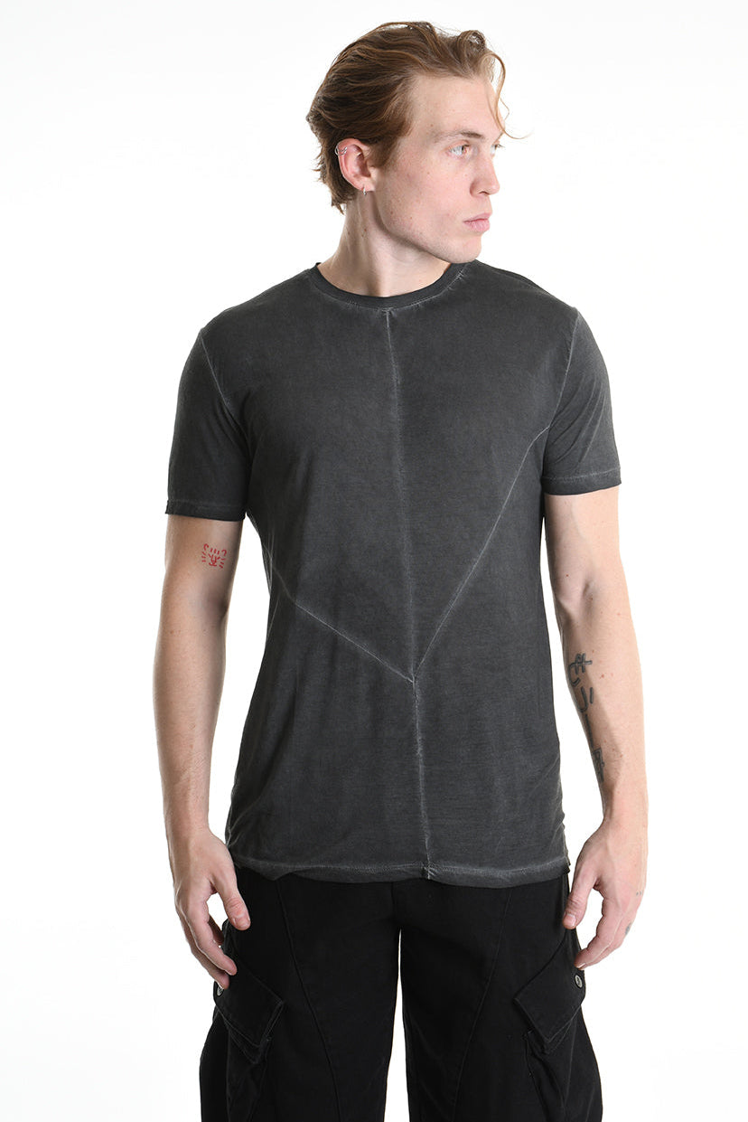 3V M1185 T-SHIRT Regular Lyocell Dyed Cold Black LA HAINE INSIDE US