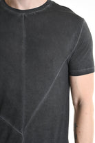 3V M1185 T-SHIRT Regular Lyocell Dyed Cold Black LA HAINE INSIDE US