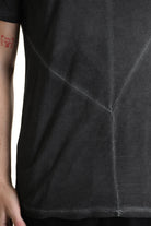 3V M1185 T-SHIRT Regular Lyocell Dyed Cold Black LA HAINE INSIDE US