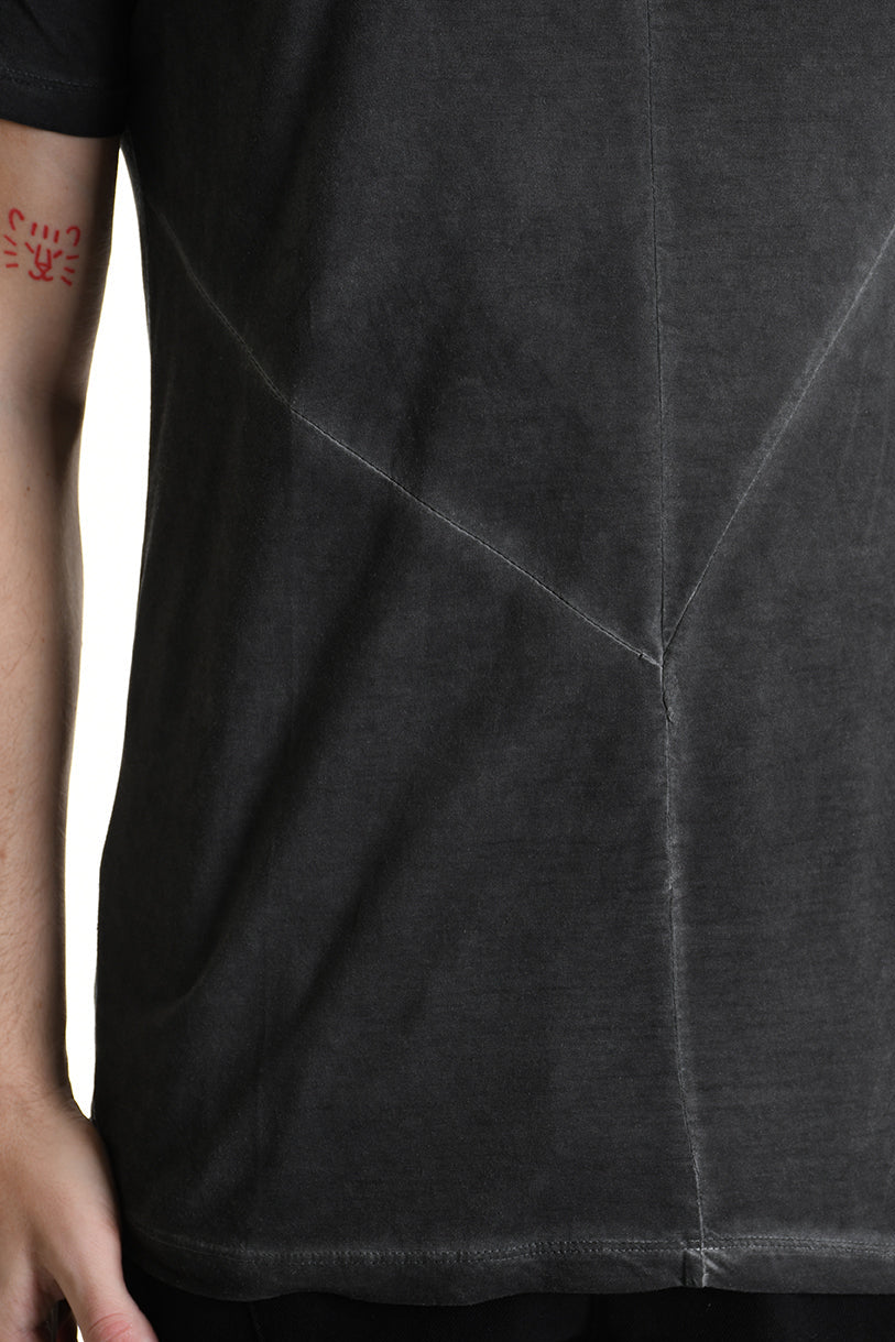 3V M1185 T-SHIRT Regular Lyocell Dyed Cold Black LA HAINE INSIDE US