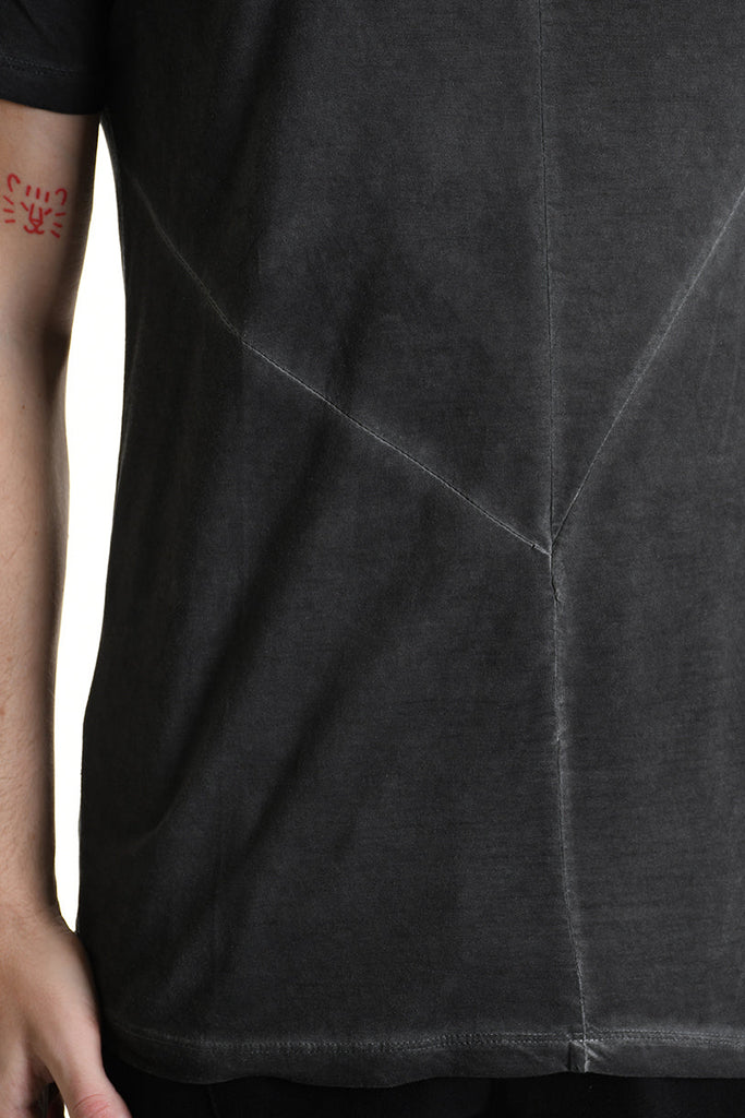 3V M1185 T-SHIRT Regular Lyocell Dyed Cold Black LA HAINE INSIDE US