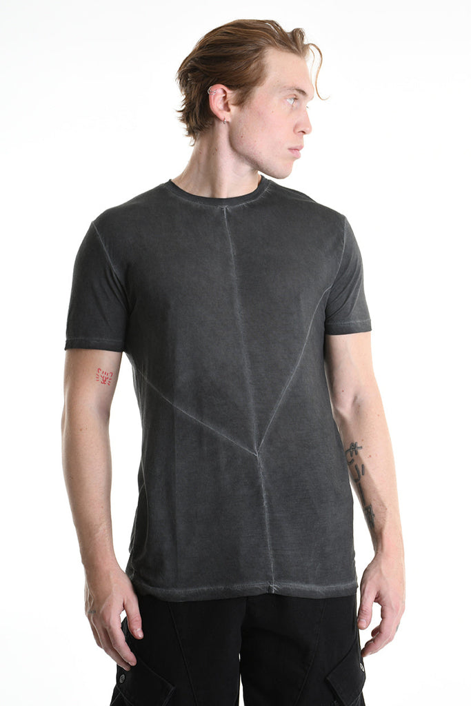 3V M1185 T-SHIRT Regular Lyocell Dyed Cold Black LA HAINE INSIDE US