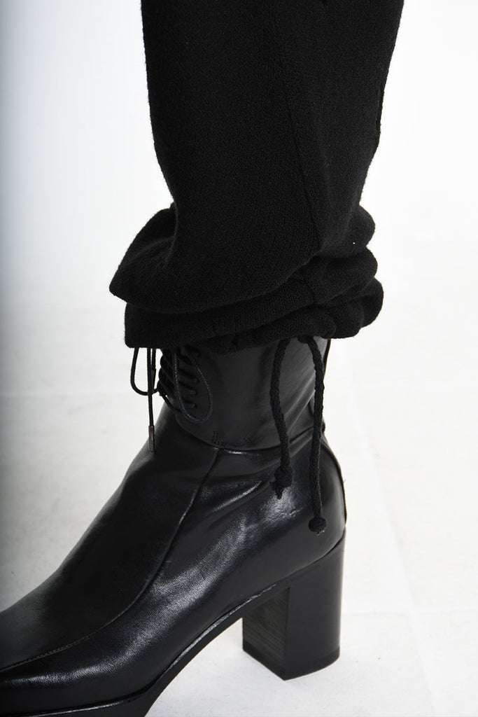 3V M1189 TROUSER Over Jersey Micro Breakages UNISEX U Black LA HAINE INSIDE US