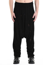 3V M1189 TROUSER Over Jersey Micro Breakages UNISEX U Black LA HAINE INSIDE US