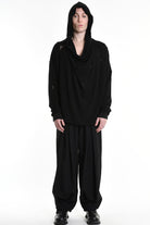 3V M1190 COMFORT SWEATSHIRT Micro-Distressed Jersey UNISEX U Black LA HAINE INSIDE US