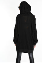 3V M1190 COMFORT SWEATSHIRT Micro-Distressed Jersey UNISEX U Black LA HAINE INSIDE US