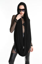 3V M1193 SCARF Over Jersey Micro Breakages UNISEX Black LA HAINE INSIDE US