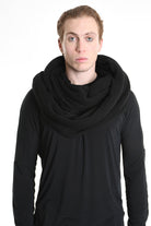 3V M1193 SCARF Over Jersey Micro Breakages UNISEX Black LA HAINE INSIDE US