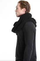 3V M1193 SCARF Over Jersey Micro Breakages UNISEX Black LA HAINE INSIDE US