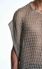 3V M1227 SLEEVELESS Over Net Dyed Cold Mud