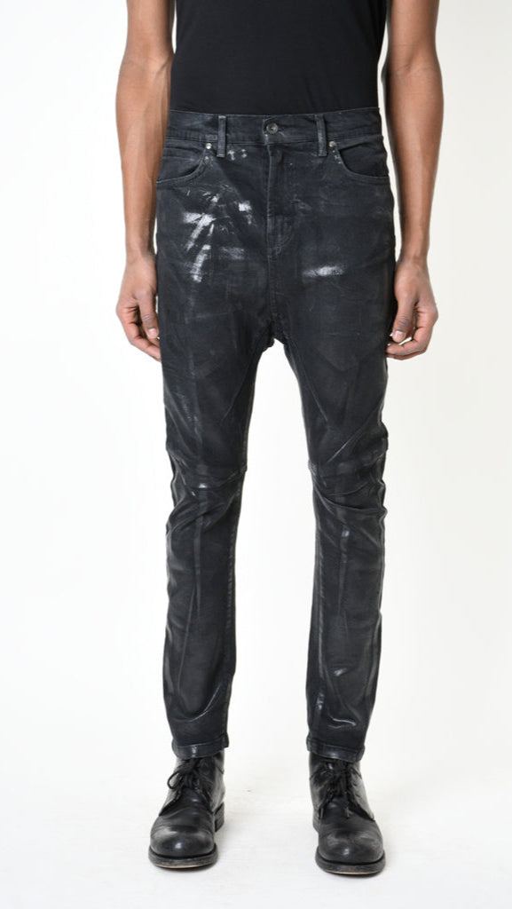 A33X LM21925 JEANS Comfort Cotone Stretch Laminato Nero