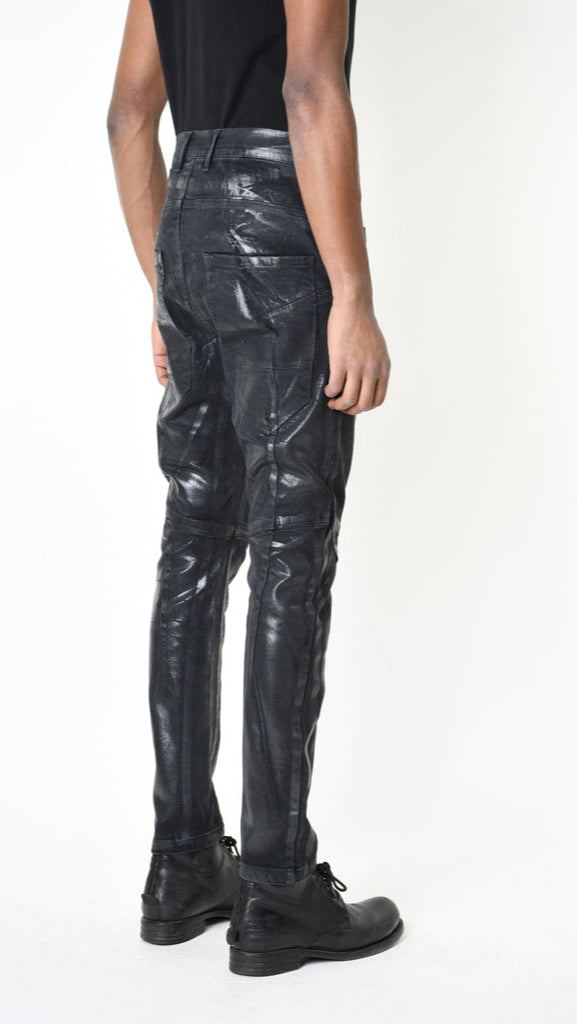 A33X LM21925 JEANS Comfort Cotone Stretch Laminato Nero