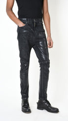 A33X LM21925 JEANS Comfort Cotone Stretch Laminato Nero