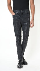 A33X LM21925 JEANS Comfort Cotone Stretch Laminato Nero