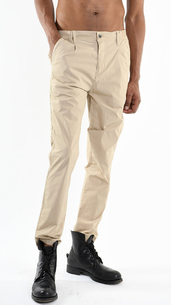 A33X M100025 TROUSER Regular Cotton Stretch Ecru.