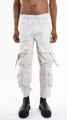 A33Z M100625 TROUSER Cargo Cotton Stretch Ecru