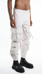A33Z M100625 TROUSER Cargo Cotton Stretch Ecru