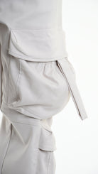 A33Z M100625 TROUSER Cargo Cotton Stretch Ecru