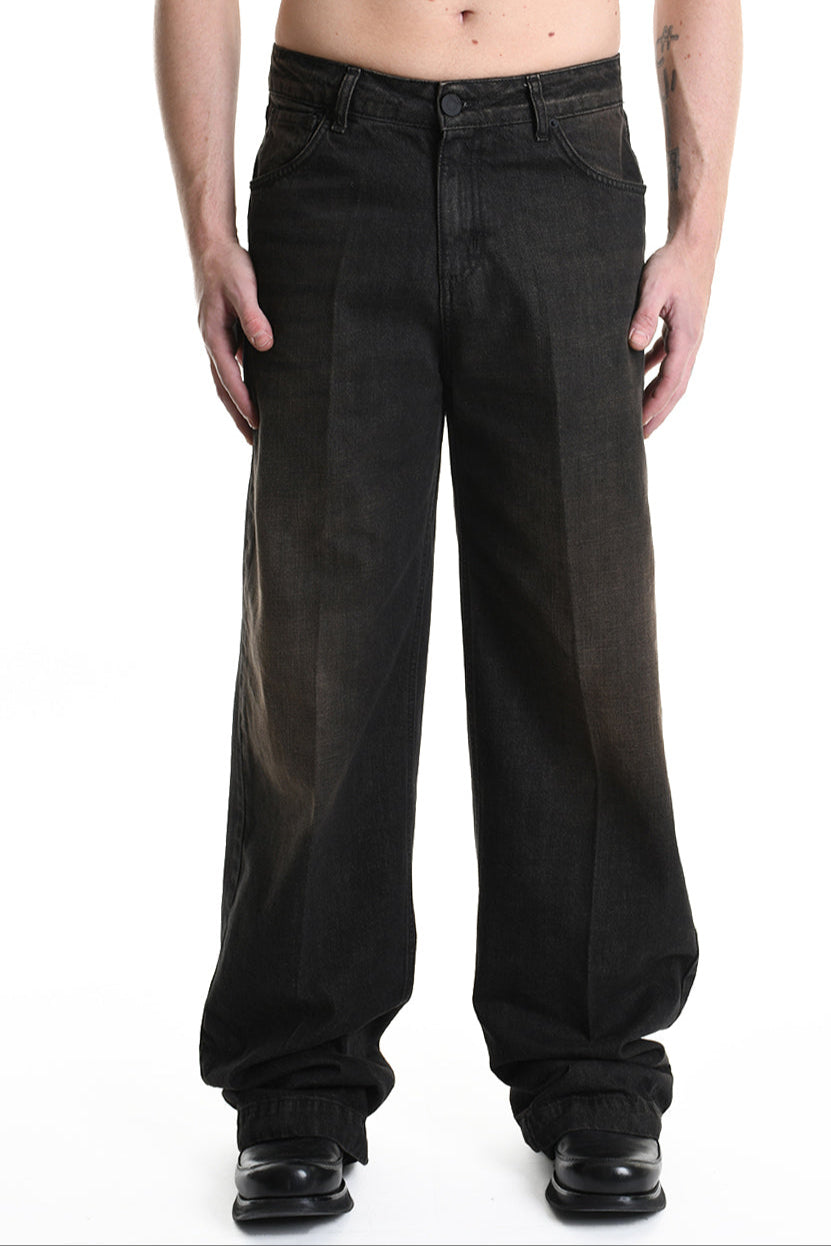 3Z M1105 JEANS Over Long Sprayed & Sanded Ruggine MAN LA HAINE INSIDE US