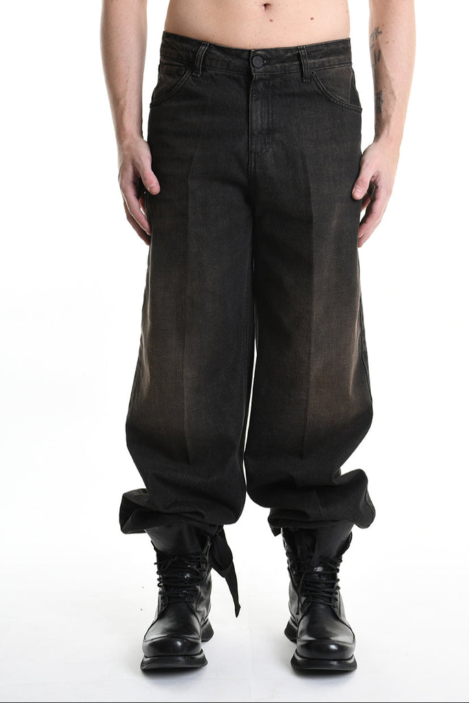 3Z M1105 JEANS Over Long Sprayed & Sanded Ruggine MAN LA HAINE INSIDE US