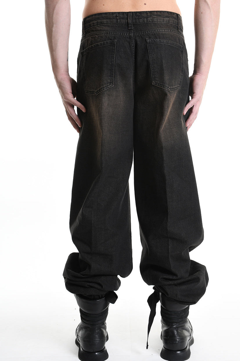 3Z M1105 JEANS Over Long Sprayed & Sanded Ruggine MAN LA HAINE INSIDE US