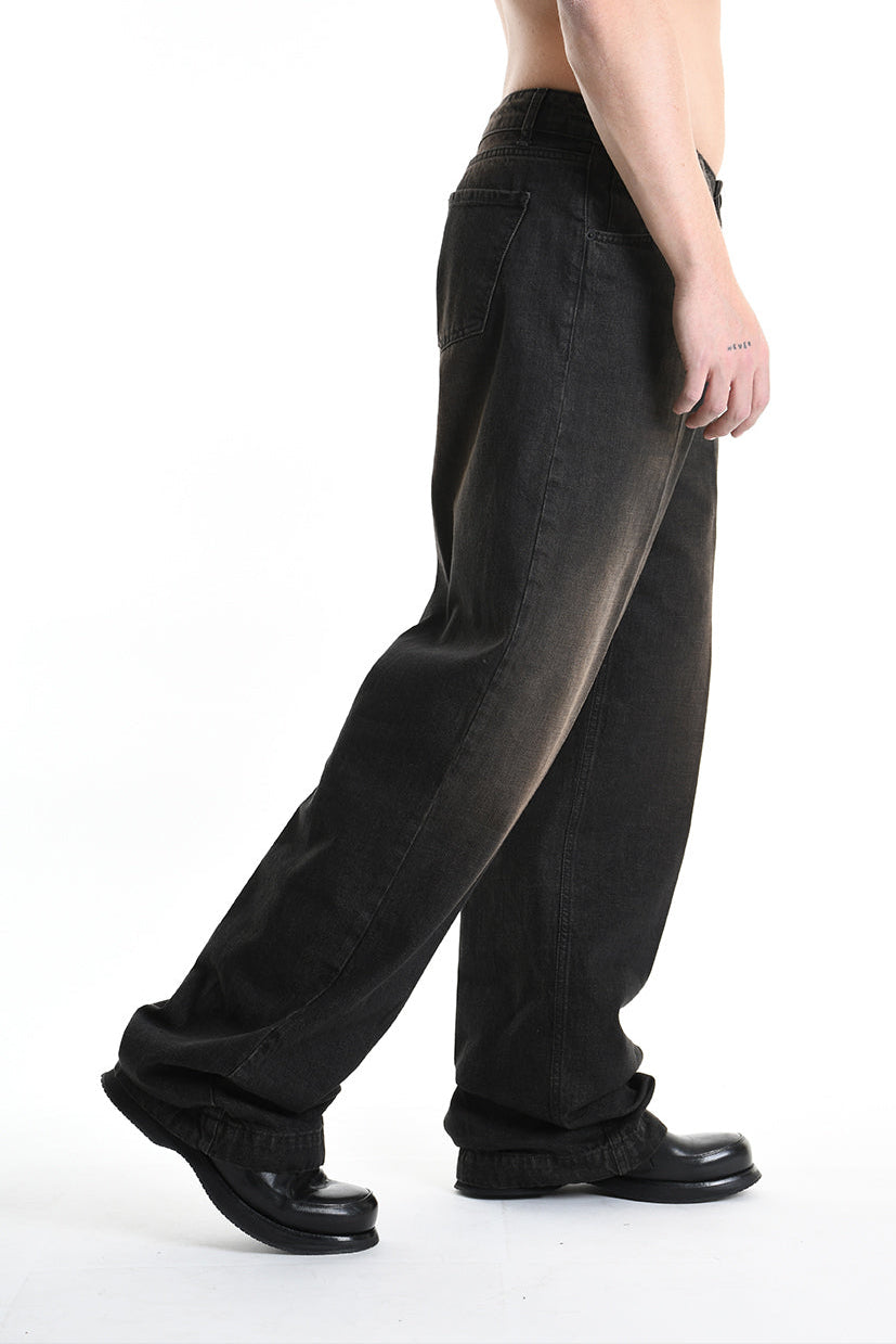 3Z M1105 JEANS Over Long Sprayed & Sanded Ruggine MAN LA HAINE INSIDE US