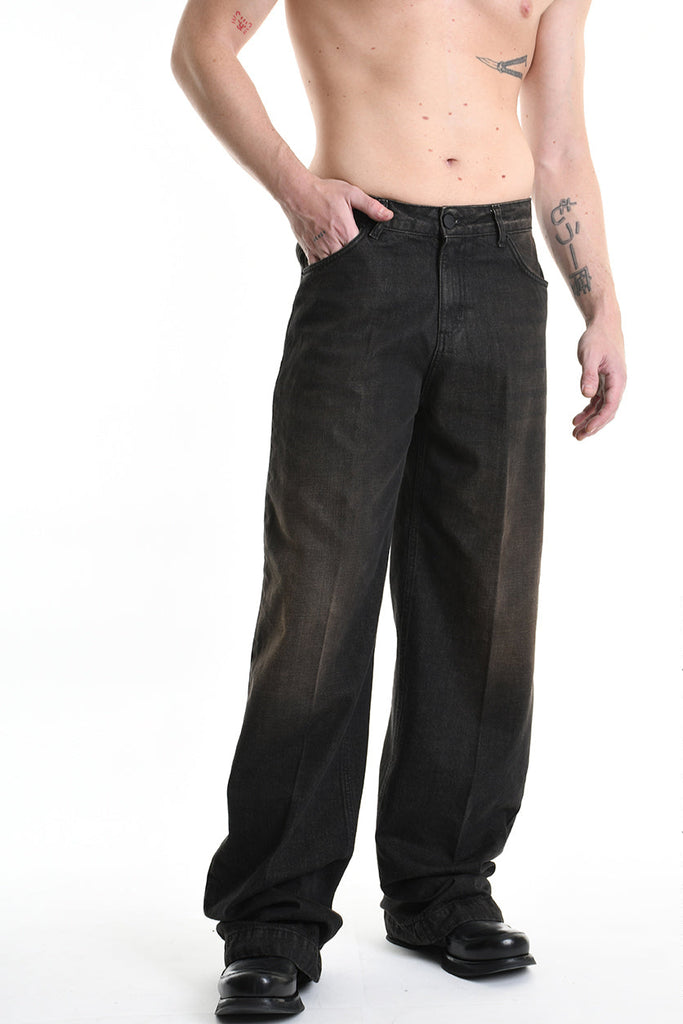 3Z M1105 JEANS Over Long Sprayed & Sanded Ruggine MAN LA HAINE INSIDE US