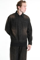 3Z M1106 JEANS JACKET Comfort Fit, Sprayed & Sanded, Rust Color. LA HAINE INSIDE US