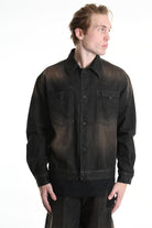 3Z M1106 JEANS JACKET Comfort Fit, Sprayed & Sanded, Rust Color. LA HAINE INSIDE US