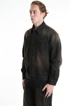 3Z M1106 JEANS JACKET Comfort Fit, Sprayed & Sanded, Rust Color. LA HAINE INSIDE US