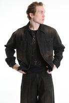 3Z M1106 JEANS JACKET Comfort Fit, Sprayed & Sanded, Rust Color. LA HAINE INSIDE US