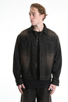 3Z M1106 JEANS JACKET Comfort Fit, Sprayed & Sanded, Rust Color. LA HAINE INSIDE US