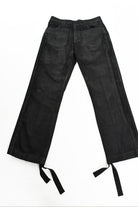 3Z M1108 JEANS Regular Long Rubberized Coating Black MAN LA HAINE INSIDE US
